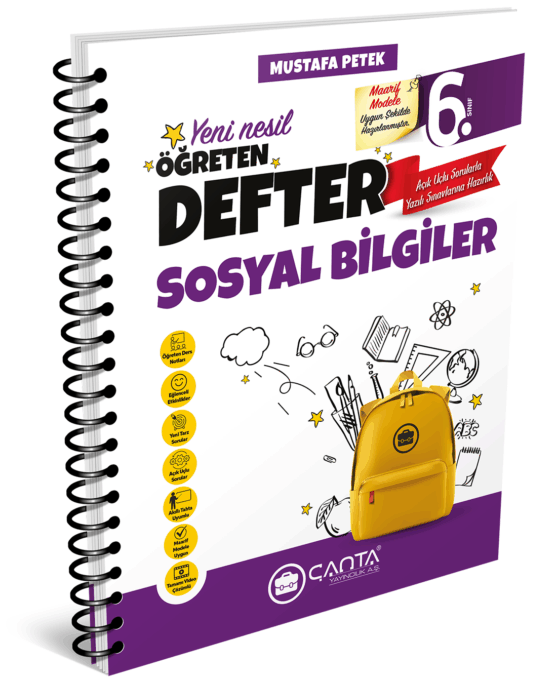6. Sınıf Sosyal Bilgiler Öğreten Defter