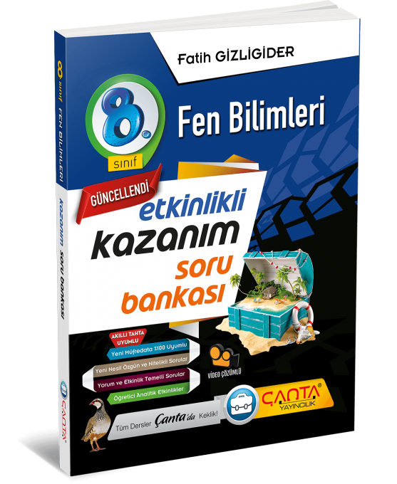 8. Sınıf – Fen Bilimleri Etkinlikli Kazanım Soru Bankası | Çanta Yayınları