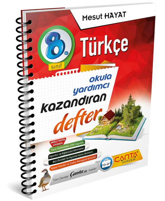 8 Sinif Turkce Kazandiran Defter Canta Yayinlari